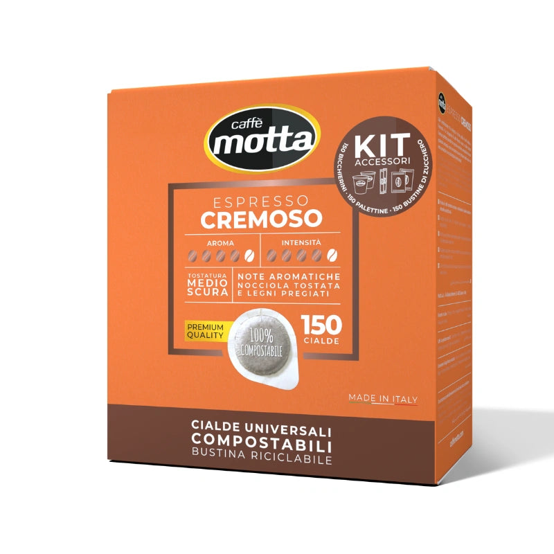 Caffè Motta ESPRESSO CREMOSO 150 cialde + Kit Accessori