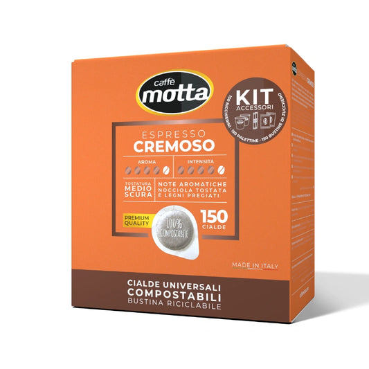 Caffè Motta ESPRESSO CREMOSO 150 cialde + Kit Accessori
