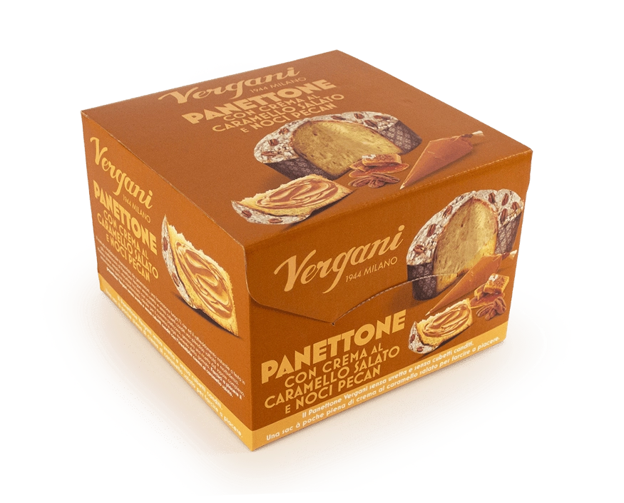 Vergani Panettone con crema al Caramello Salato e Noci Pecan 850 gr