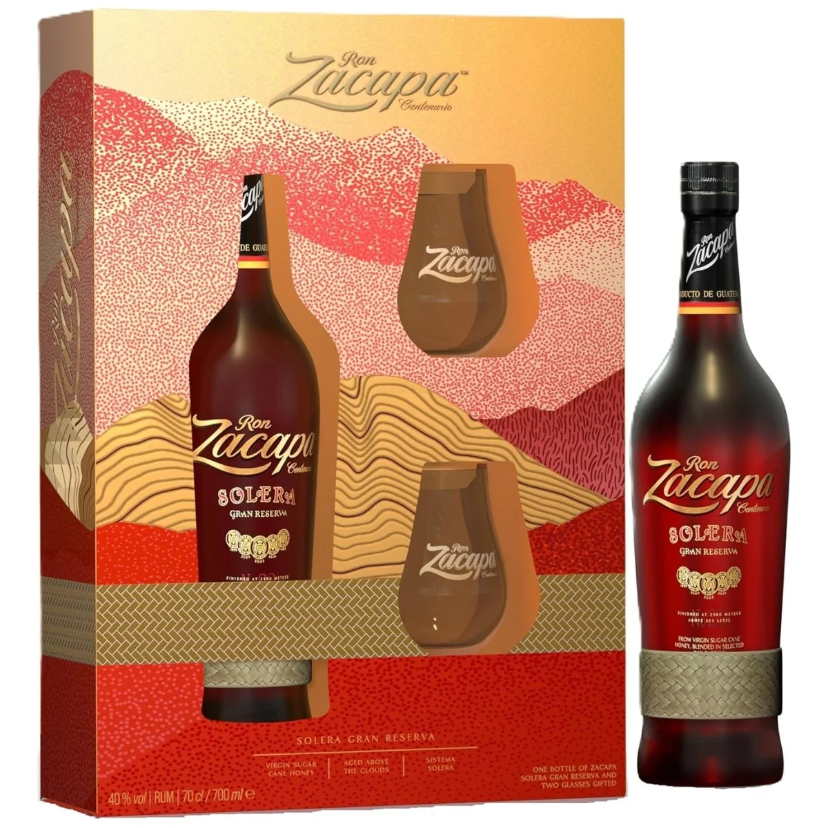 Rum Zacapa Solera Gran Reserva cl.70 + 2 Bicchieri Zacapa