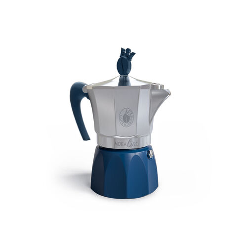 MokaCiao Caffè Borbone BICOLORE Blu + 30 cialde e 4 bicchierini di vetro in omaggio