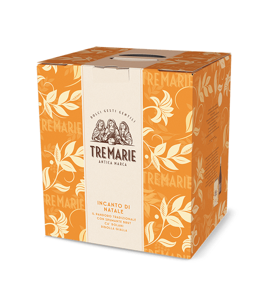 Tre Marie INCANTO DI NATALE Pandoro tradizionale in astuccio e bottiglia 750 g - 750 ml