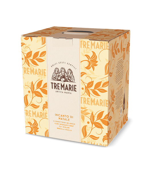 Tre Marie INCANTO DI NATALE Panettone tradizionale in astuccio e bottiglia 750 g - 750 ml