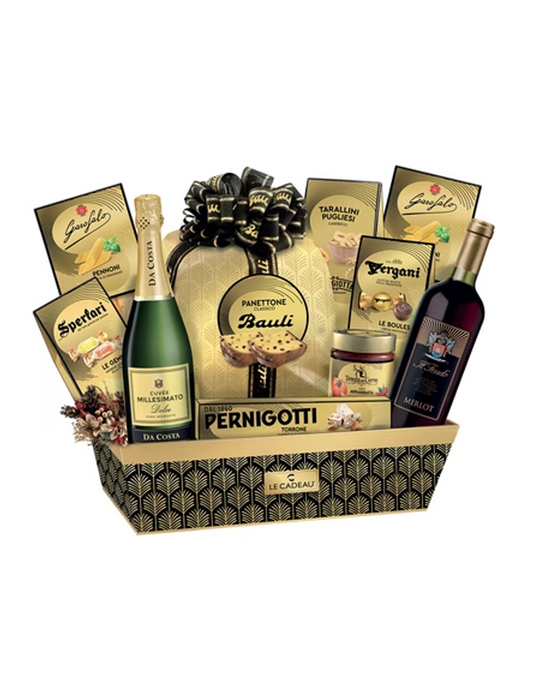 Le Cadeau Oro Nero Cesto Natalazio 11 pz