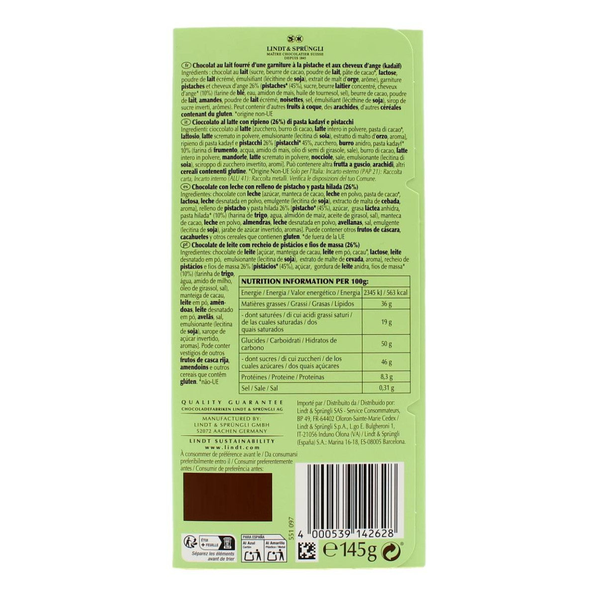 Lindt Dubai style chocolate  145g