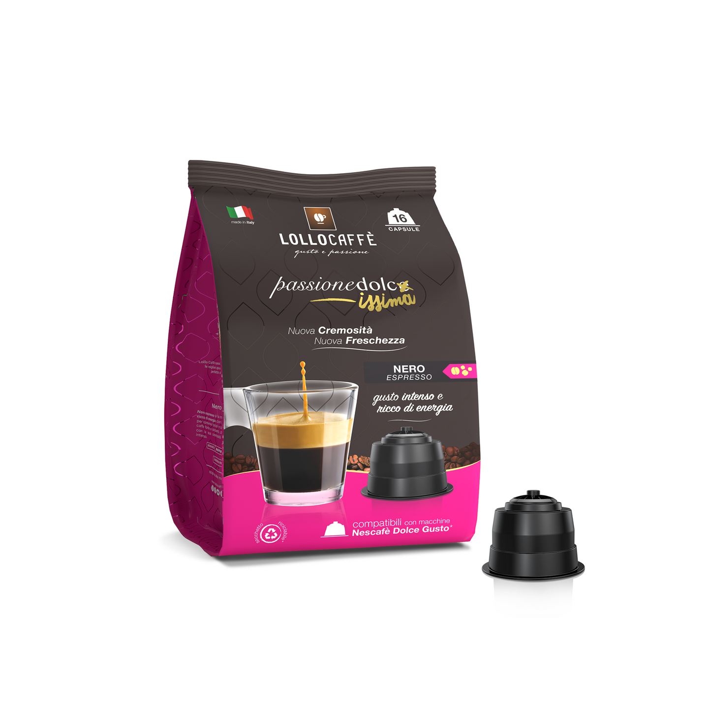 Lollo Passionedolcissima Dolce Gusto Miscela NEROO 16 Caps
