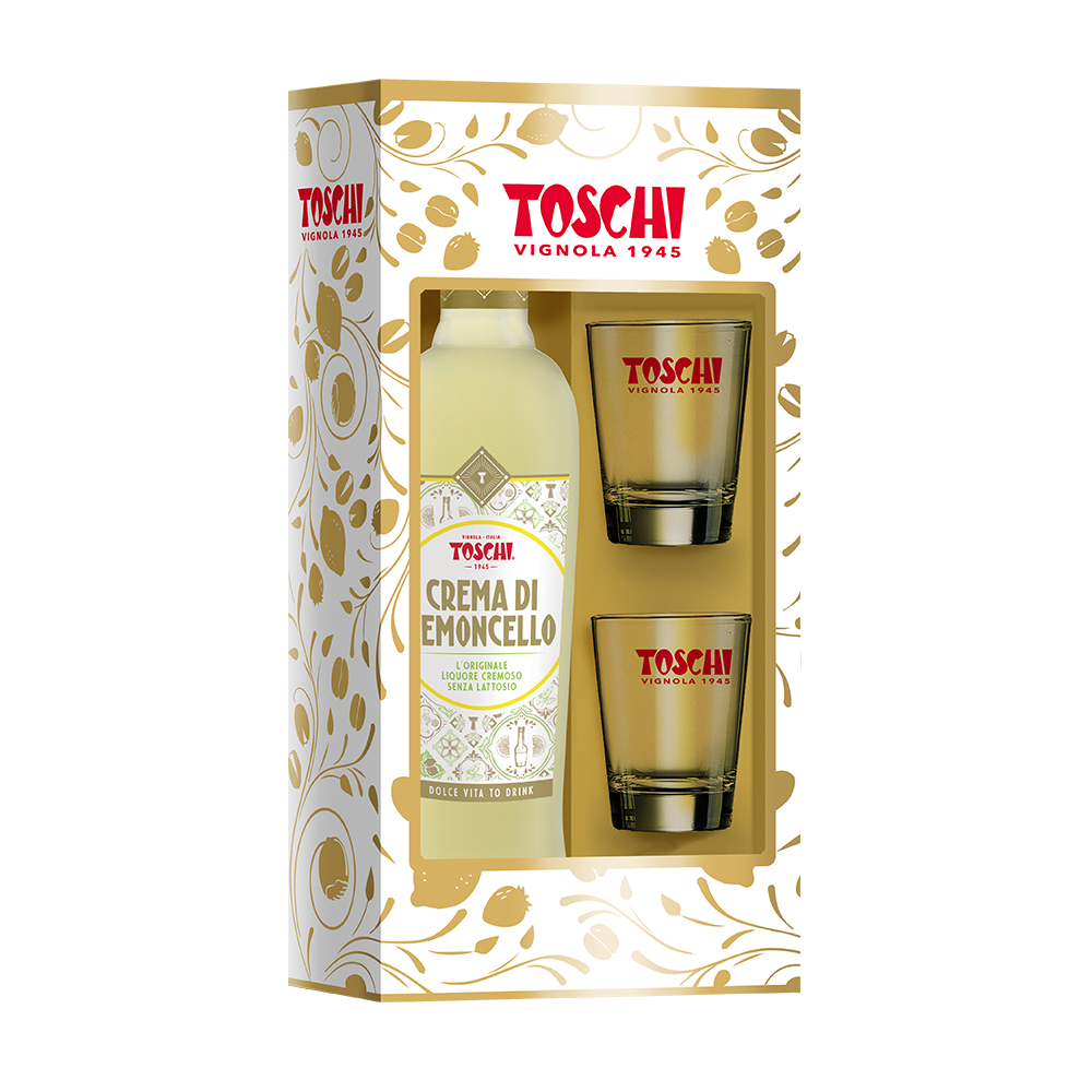 Toschi Crema di Lemoncello 500 ml con 2 bicchierini