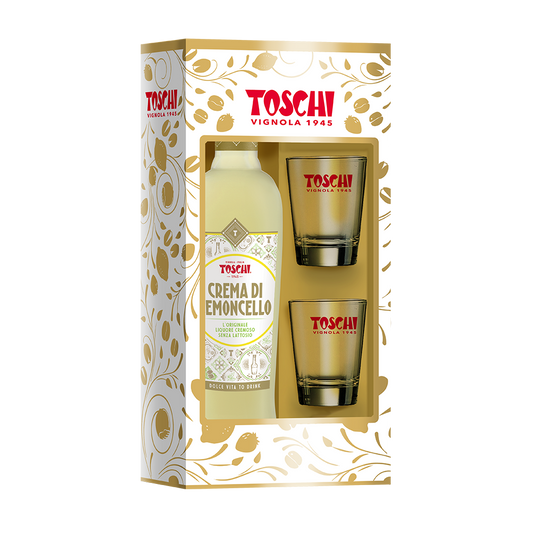 Toschi Crema di Lemoncello 500 ml con 2 bicchierini